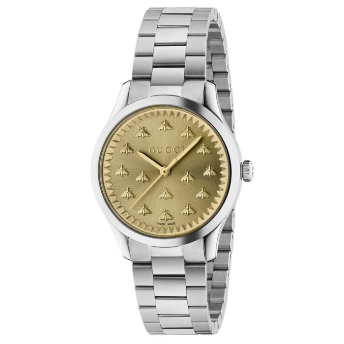 Gucci G-Timeless Gold Dial Bracelet Watch